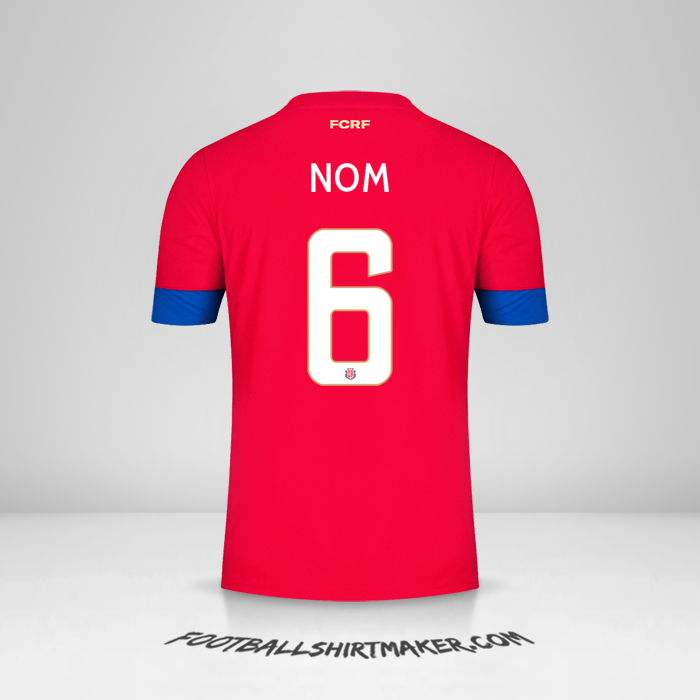 Maillot Costa Rica 2022 -  nom - 6