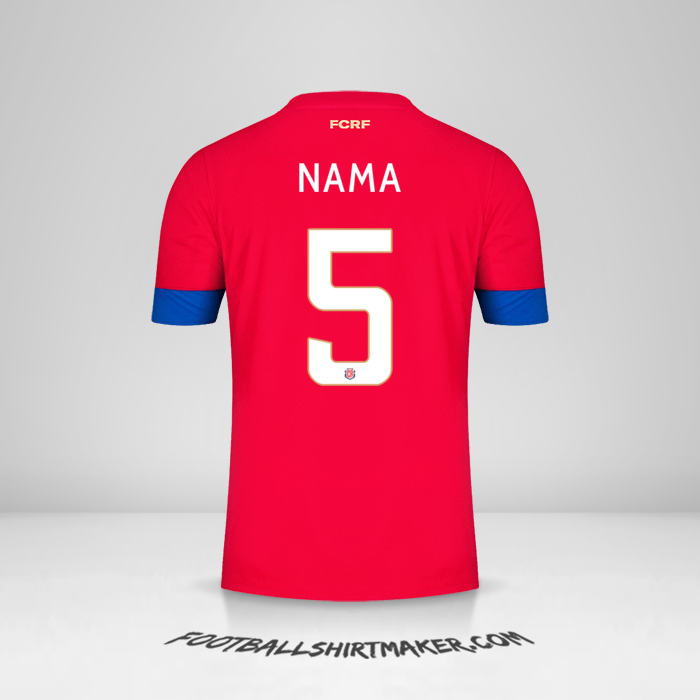 Jersey Kosta Rika 2022 -  nama - 5