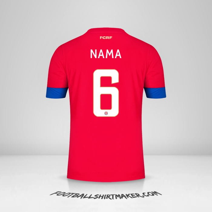 Jersey Kosta Rika 2022 -  nama - 6