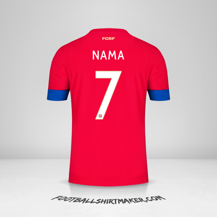 Jersey Kosta Rika 2022 -  nama - 7