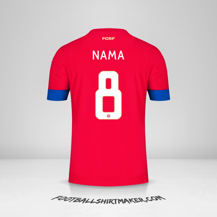 Jersey Kosta Rika 2022 -  nama - 8