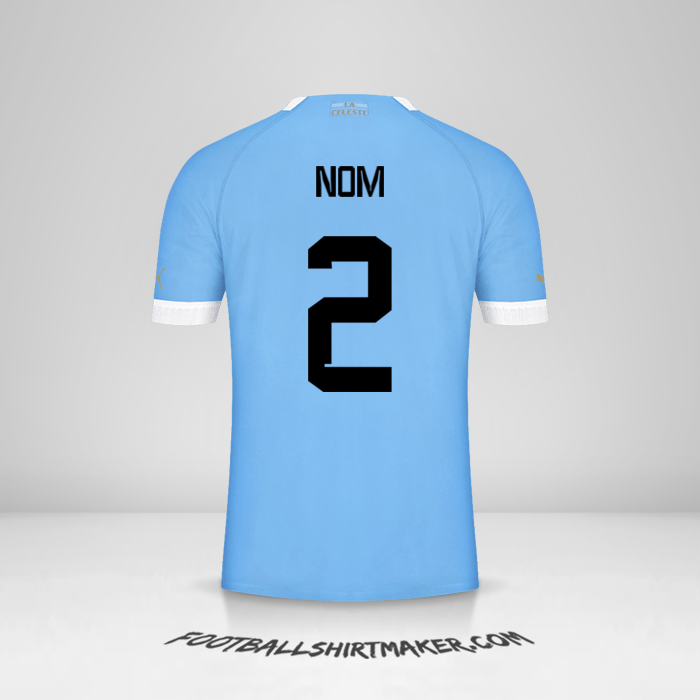 Maillot Uruguay 2022 -  nom - 2