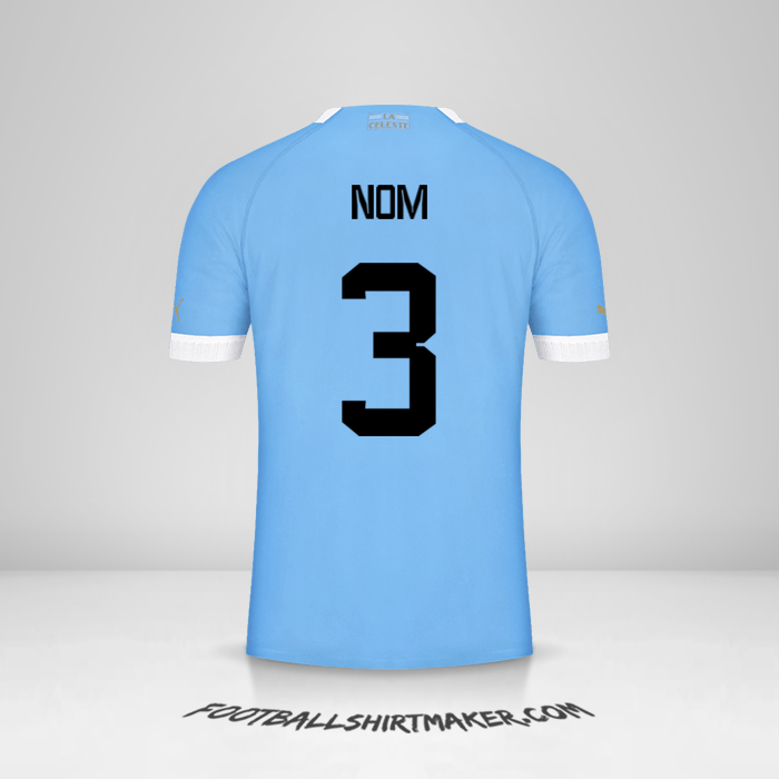 Maillot Uruguay 2022 -  nom - 3