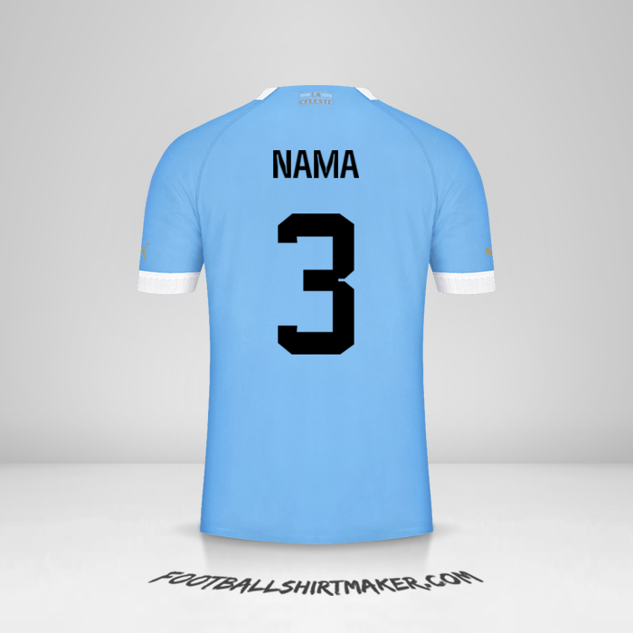 Jersey Uruguay 2022 -  nama - 3