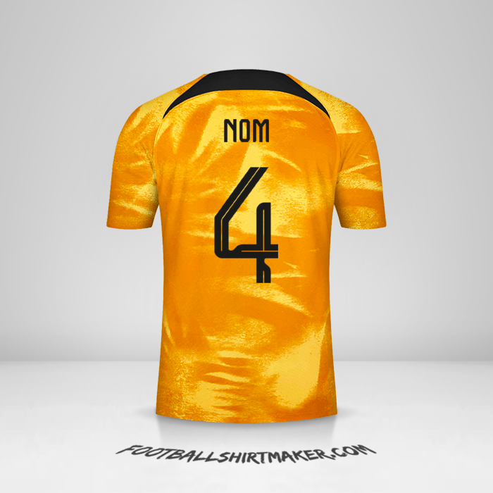 Maillot Pays-Bas 2022 -  nom - 4