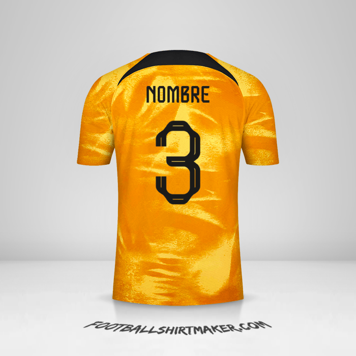 Jersey Paises Bajos 2022 -  nombre - 3