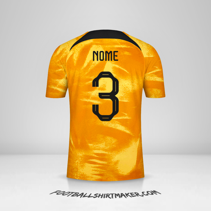 Camisa Países Baixos 2022 -  nome - 3