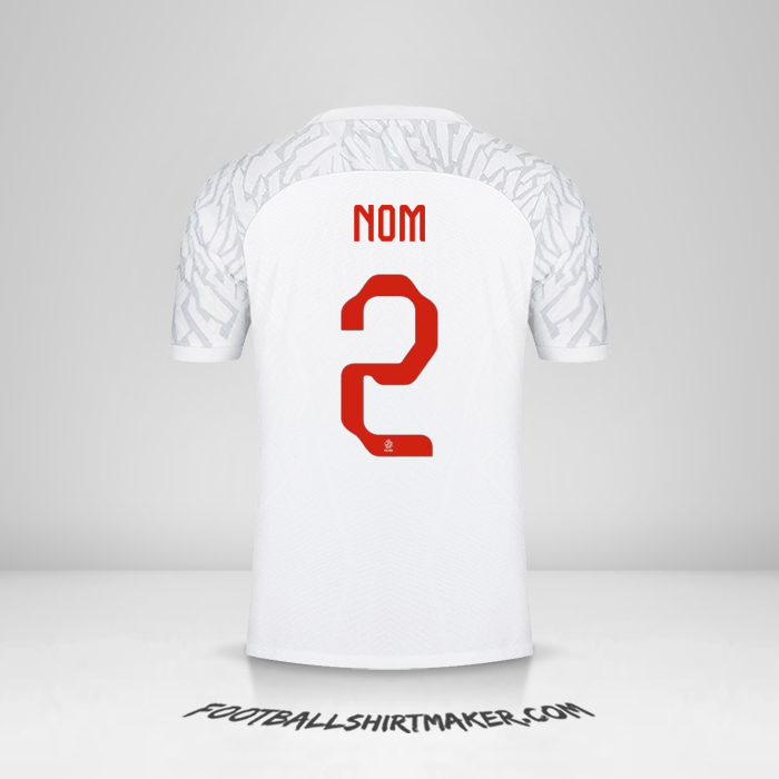 Maillot Pologne 2022 -  nom - 2