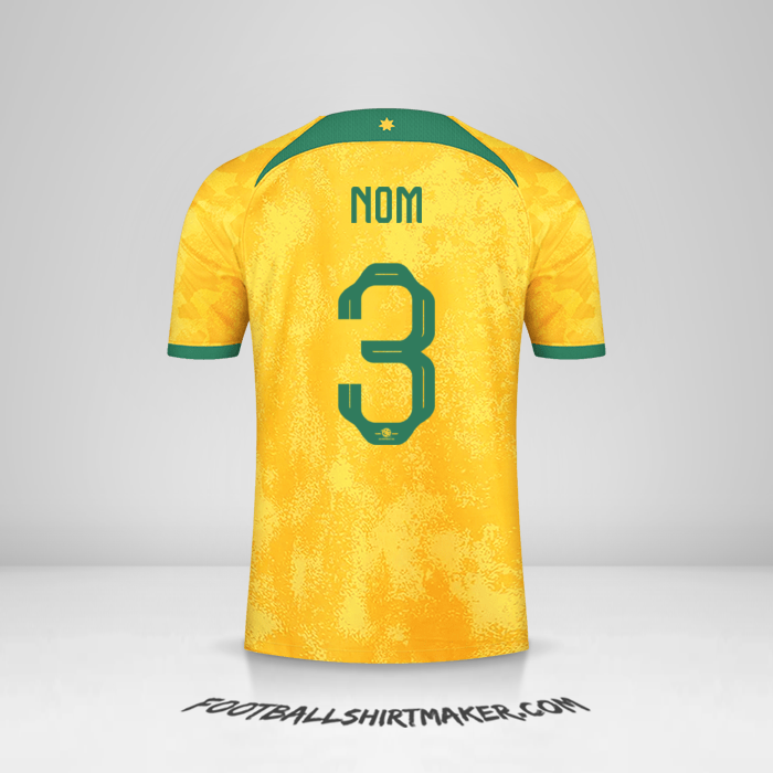 Maillot Australie 2022 -  nom - 3