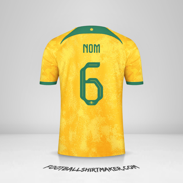 Maillot Australie 2022 -  nom - 6