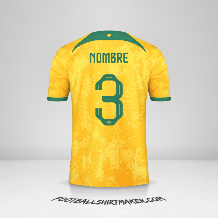 Jersey Australia 2022 -  nombre - 3