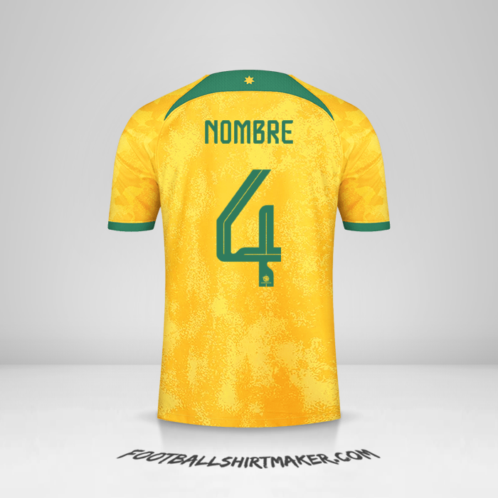 Jersey Australia 2022 -  nombre - 4