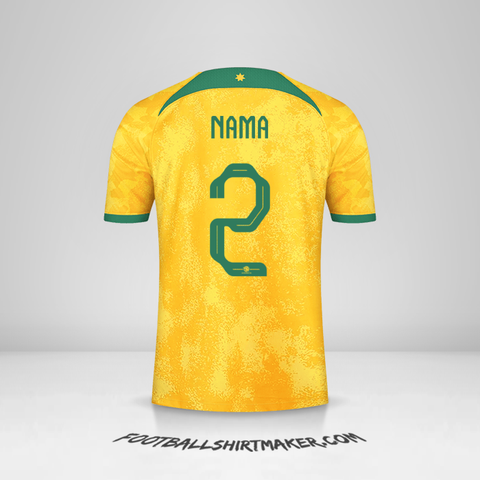 Jersey Australia 2022 -  nama - 2