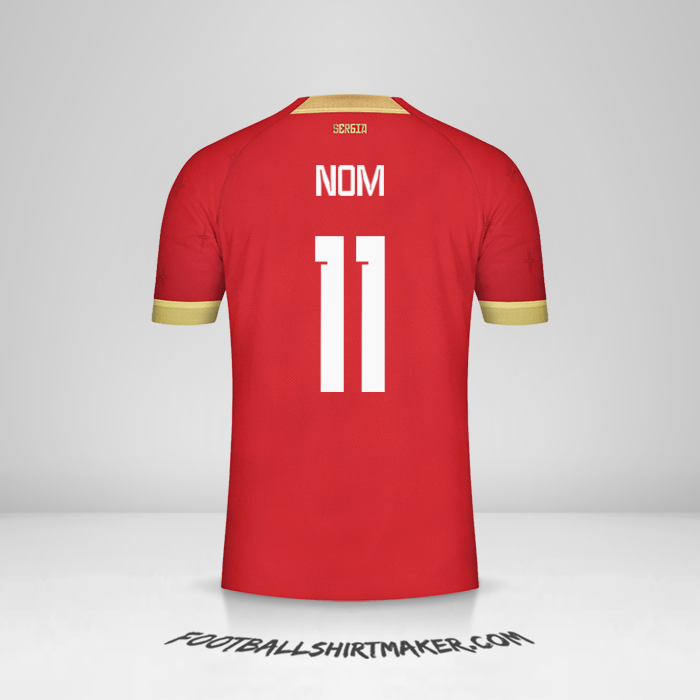 Maillot Serbie 2022 -  nom - 11