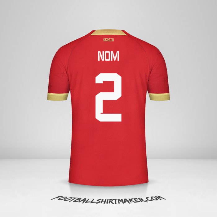 Maillot Serbie 2022 -  nom - 2
