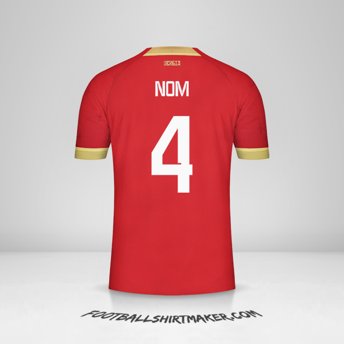 Maillot Serbie 2022 -  nom - 4