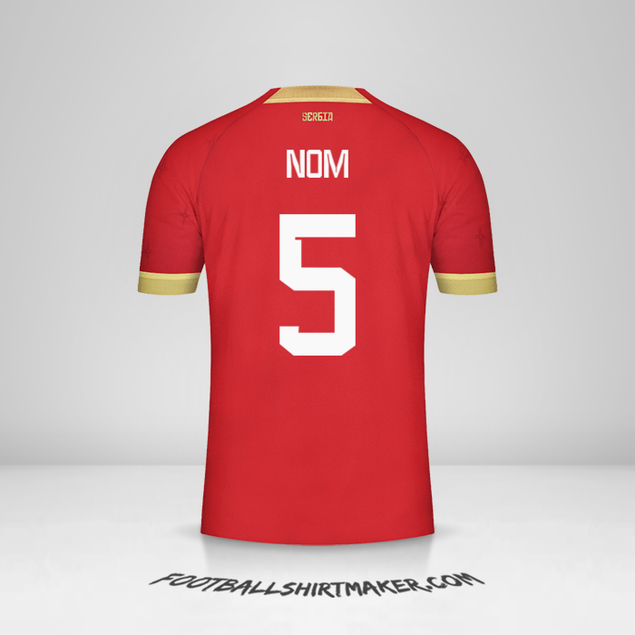 Maillot Serbie 2022 -  nom - 5