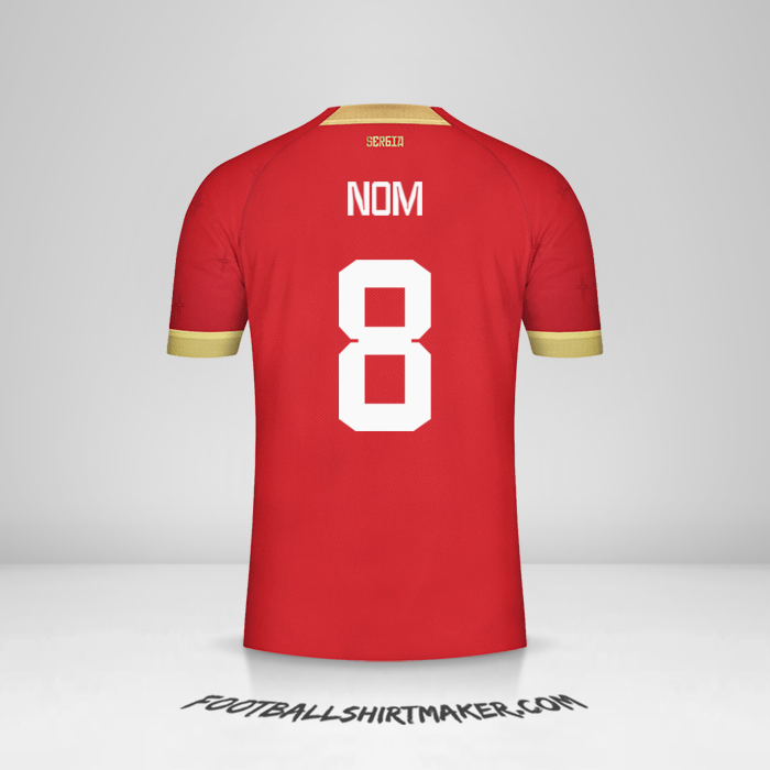 Maillot Serbie 2022 -  nom - 8