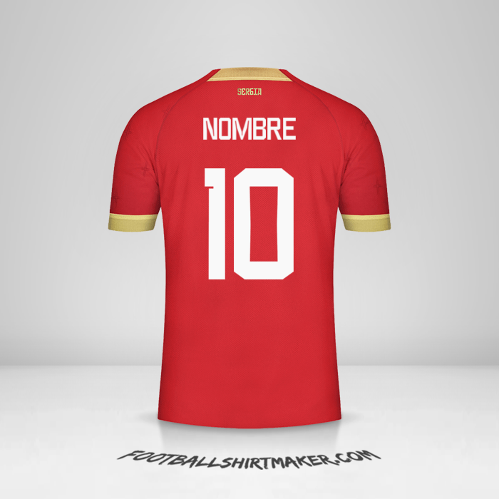 Jersey Serbia 2022 -  nombre - 10