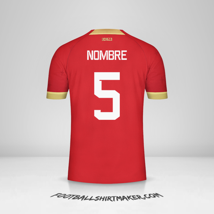 Jersey Serbia 2022 -  nombre - 5