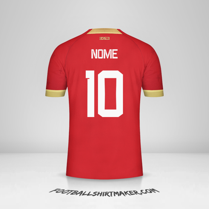Camisa Sérvia 2022 -  nome - 10