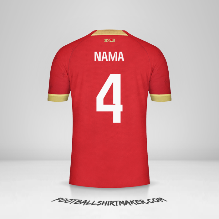 Jersey Serbia 2022 -  nama - 4