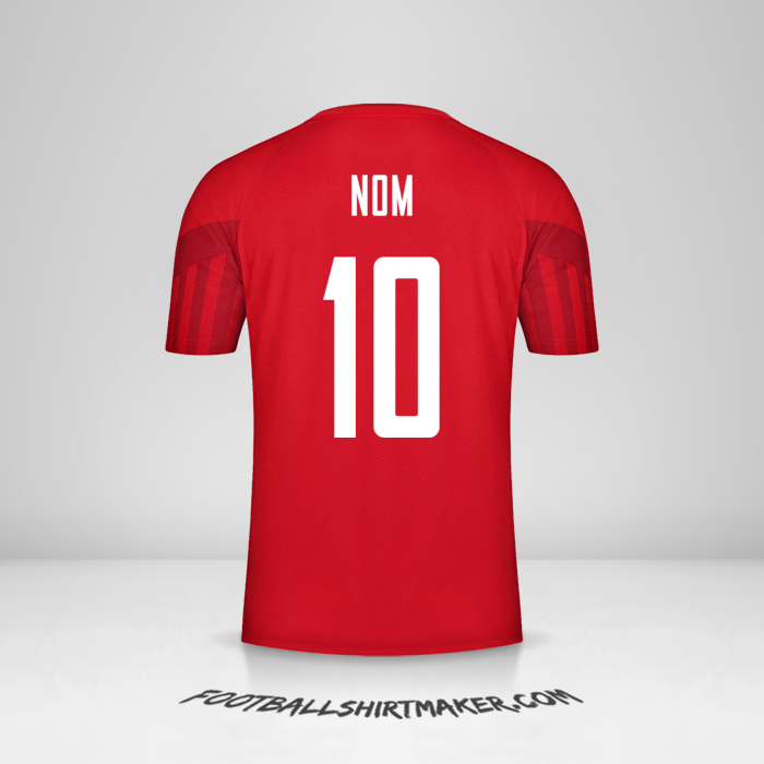 Maillot Danemark 2022 -  nom - 10