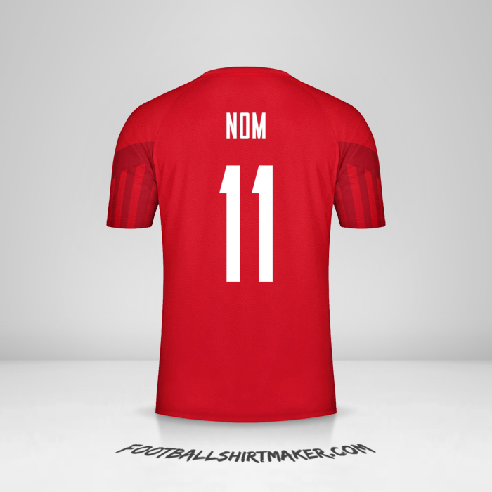 Maillot Danemark 2022 -  nom - 11