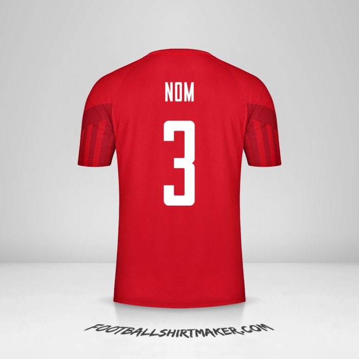 Maillot Danemark 2022 -  nom - 3