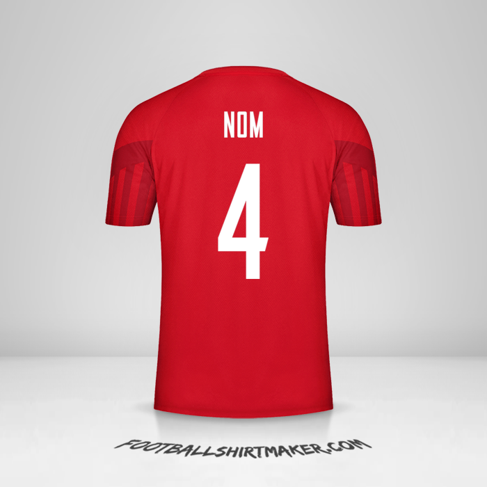 Maillot Danemark 2022 -  nom - 4