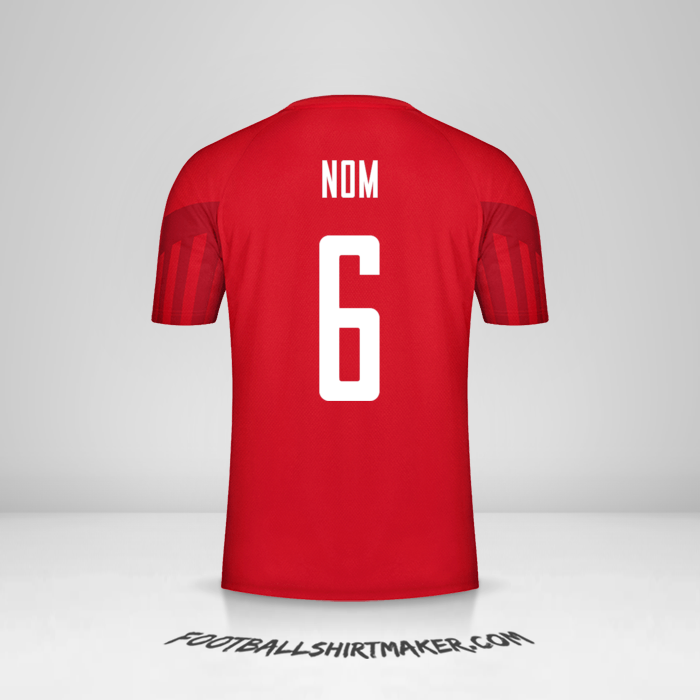 Maillot Danemark 2022 -  nom - 6