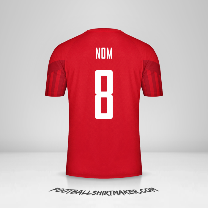 Maillot Danemark 2022 -  nom - 8