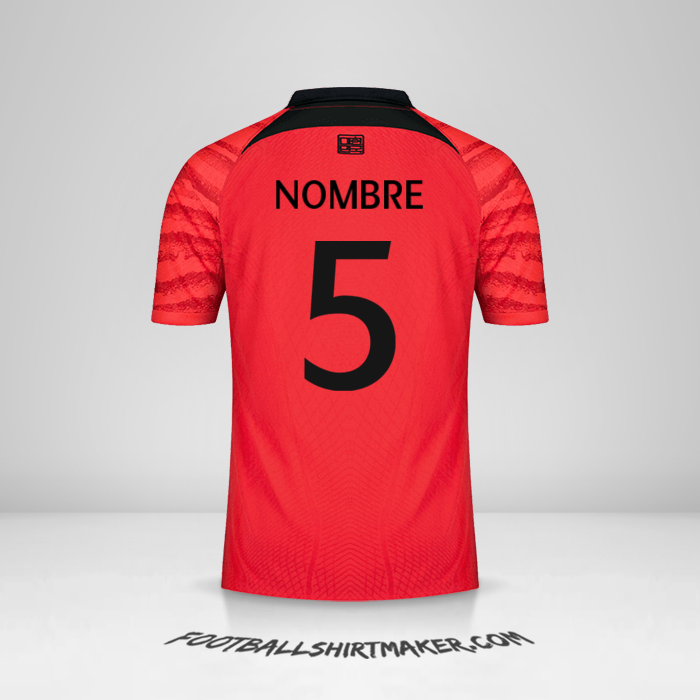 Jersey Corea del Sur 2022 -  nombre - 5