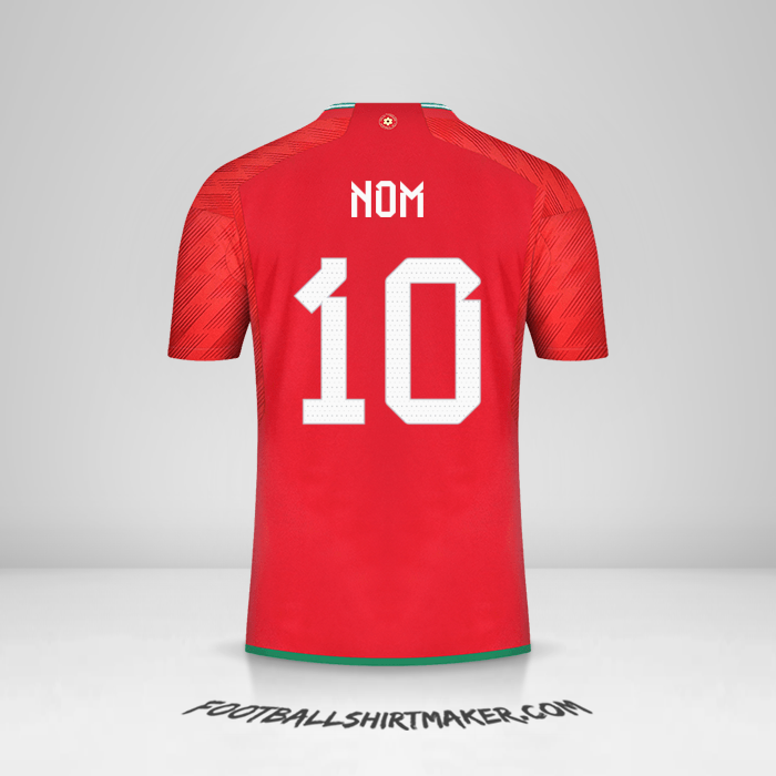 Maillot Pays de Galles 2022 -  nom - 10