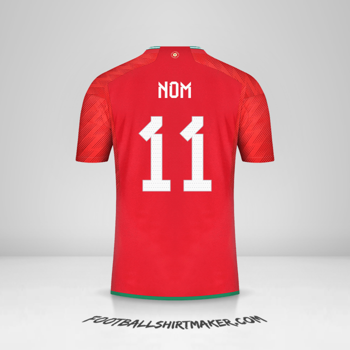 Maillot Pays de Galles 2022 -  nom - 11