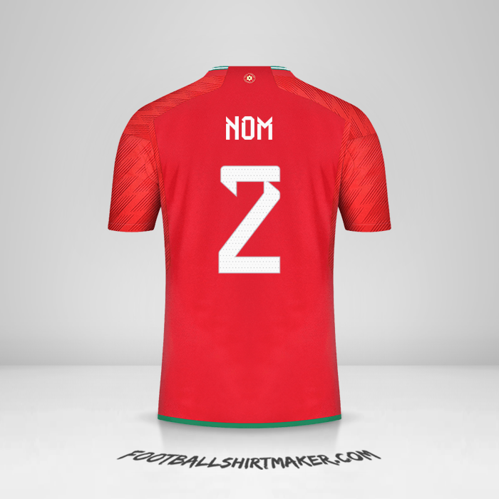 Maillot Pays de Galles 2022 -  nom - 2
