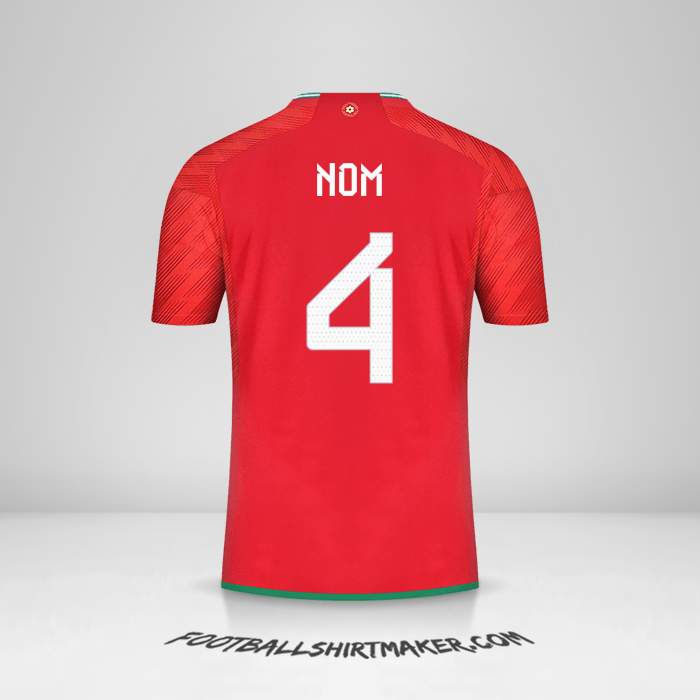 Maillot Pays de Galles 2022 -  nom - 4