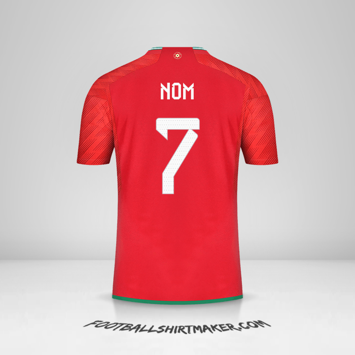 Maillot Pays de Galles 2022 -  nom - 7