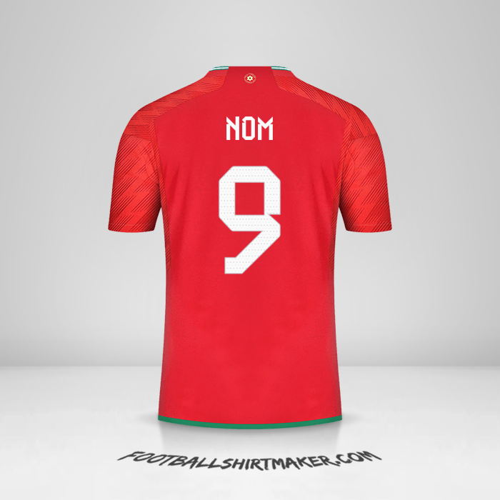 Maillot Pays de Galles 2022 -  nom - 9