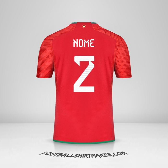 Camisola País de Gales 2022 -  nome - 2