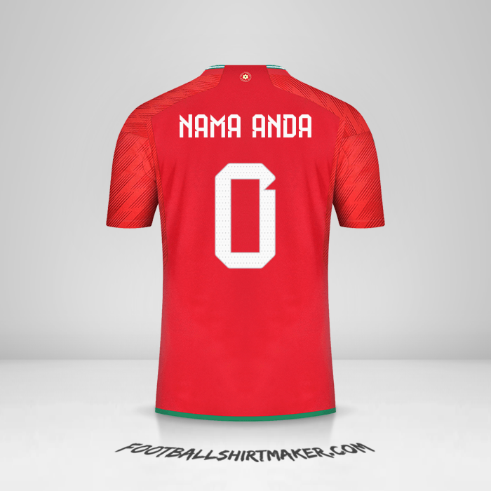 Jersey Wales 2022 -  nama anda - 0