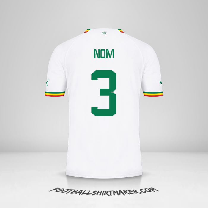 Maillot Sénégal 2022 -  nom - 3