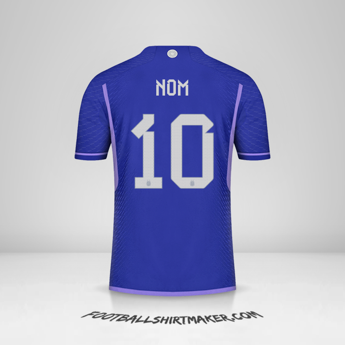 Maillot Argentine 2022 Extérieur -  nom - 10