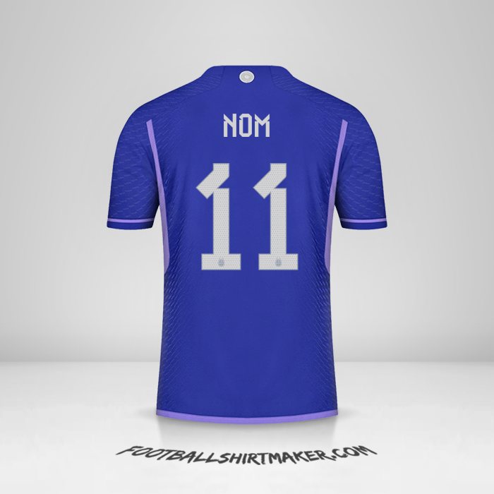 Maillot Argentine 2022 Extérieur -  nom - 11