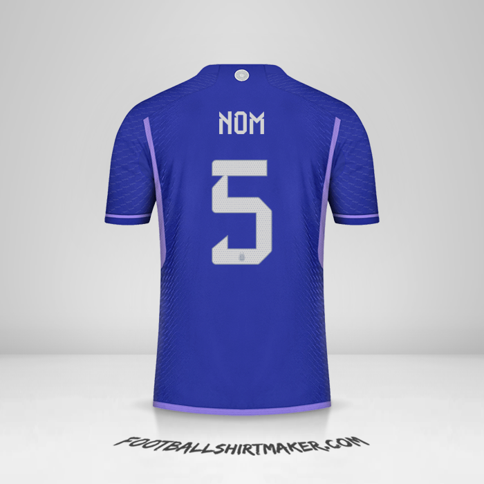Maillot Argentine 2022 Extérieur -  nom - 5