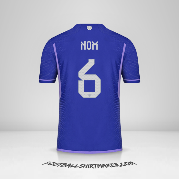 Maillot Argentine 2022 Extérieur -  nom - 6