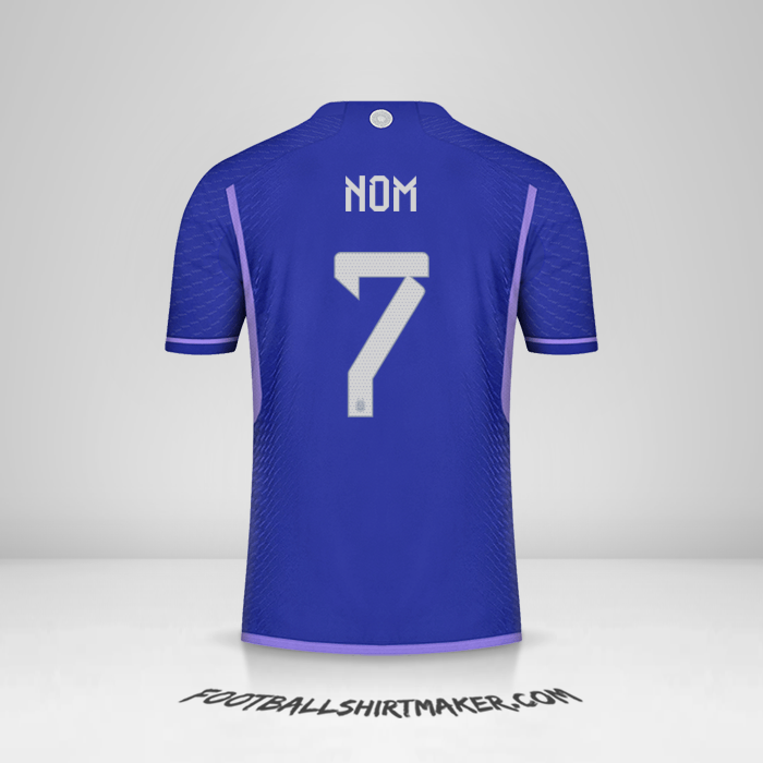 Maillot Argentine 2022 Extérieur -  nom - 7