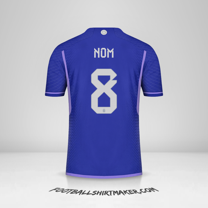 Maillot Argentine 2022 Extérieur -  nom - 8