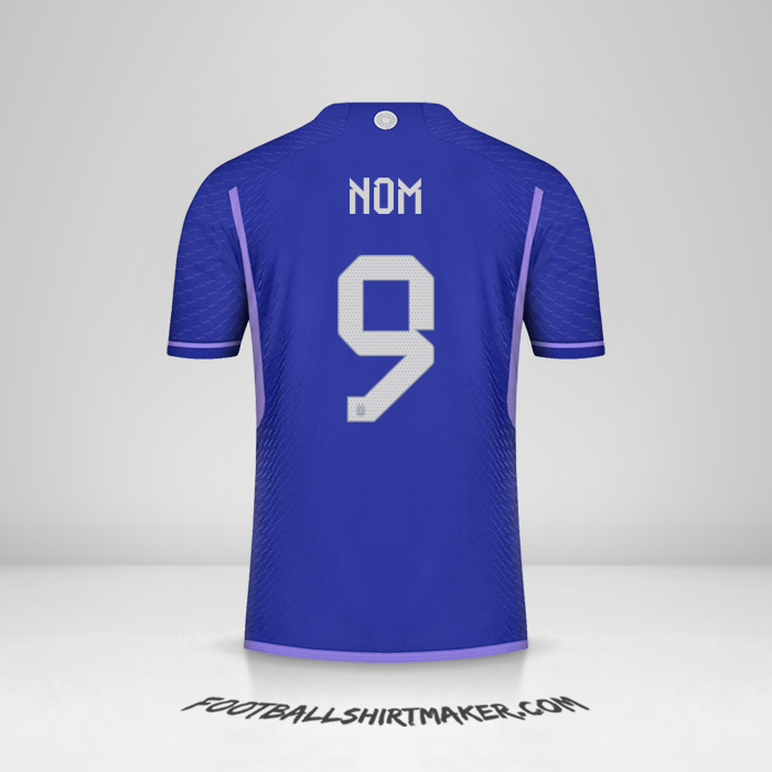 Maillot Argentine 2022 Extérieur -  nom - 9