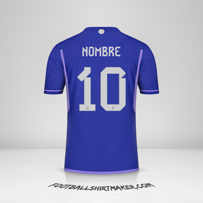 Camiseta Argentina 2022 Visita -  nombre - 10